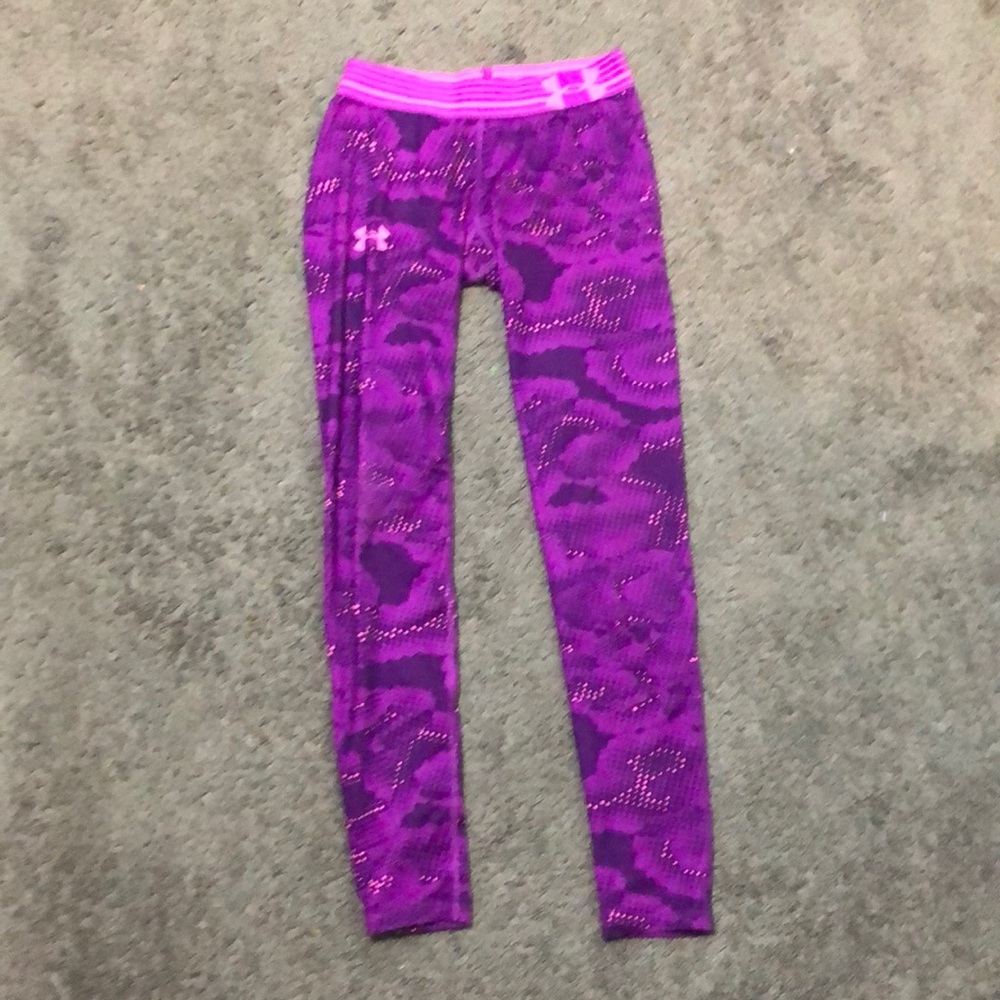 Purple under armor cropped leggings